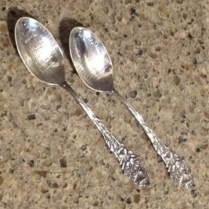 2 Vtg Sterling Collector Spoons from Salt Lake UT